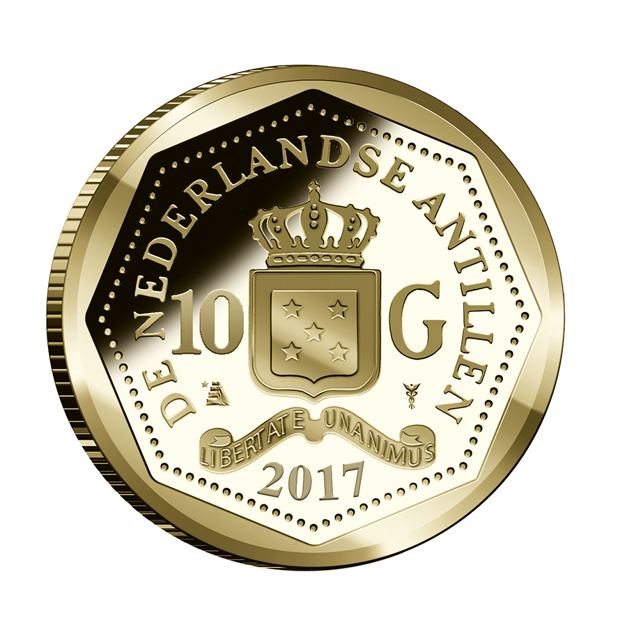 10 Gulden Curaçao en Sint Maarten Koning Willem-Alexander 2017